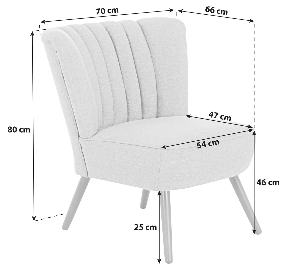 SESSEL in Velours Anthrazit  - Anthrazit/Buchefarben, Design, Holz/Textil (70/80/66cm) - Max Winzer