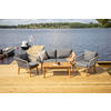 LOUNGEGARNITUR Akazie Aluminium  - Grau/Akaziefarben, KONVENTIONELL, Holz/Textil (164/75null) - Gardenson