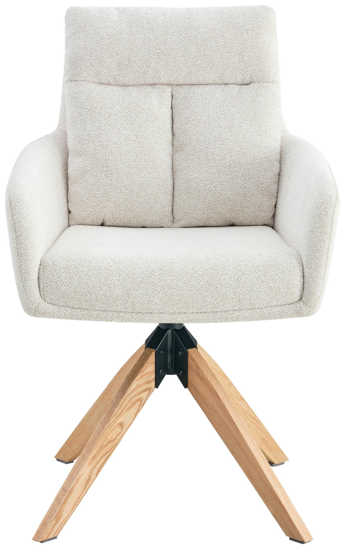 ARMLEHNSTUHL  in Eisen Webstoff  - Creme/Naturfarben, KONVENTIONELL, Holz/Textil (59/92/63cm) - Livetastic