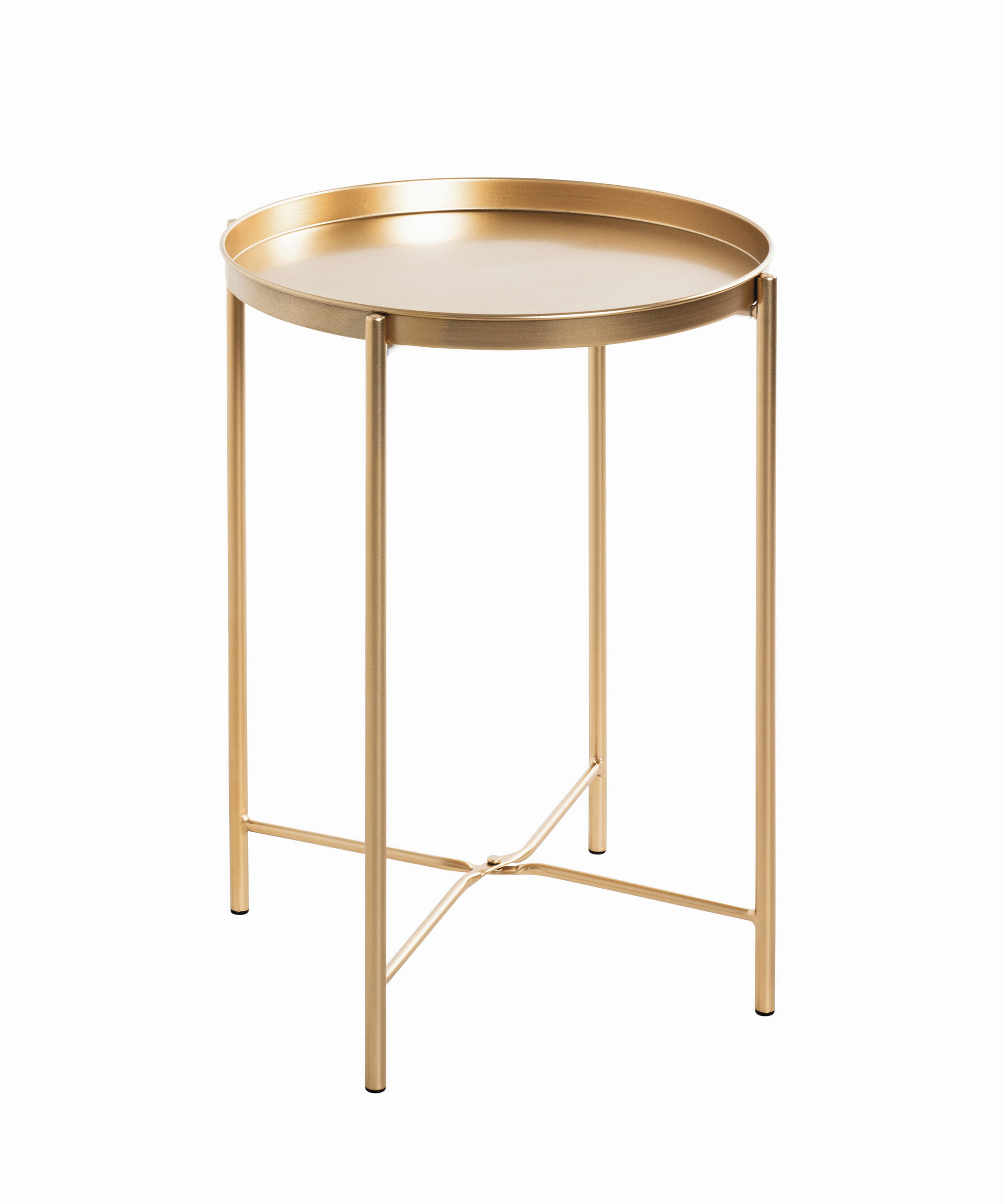 Beistelltisch Abnehmbares Tablett Goldfarben