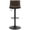 BARHOCKER Webstoff Braun Stahl Sitzfläche 360° drehbar  - Schwarz/Braun, Design, Textil/Metall (44/107/53cm) - MID.YOU