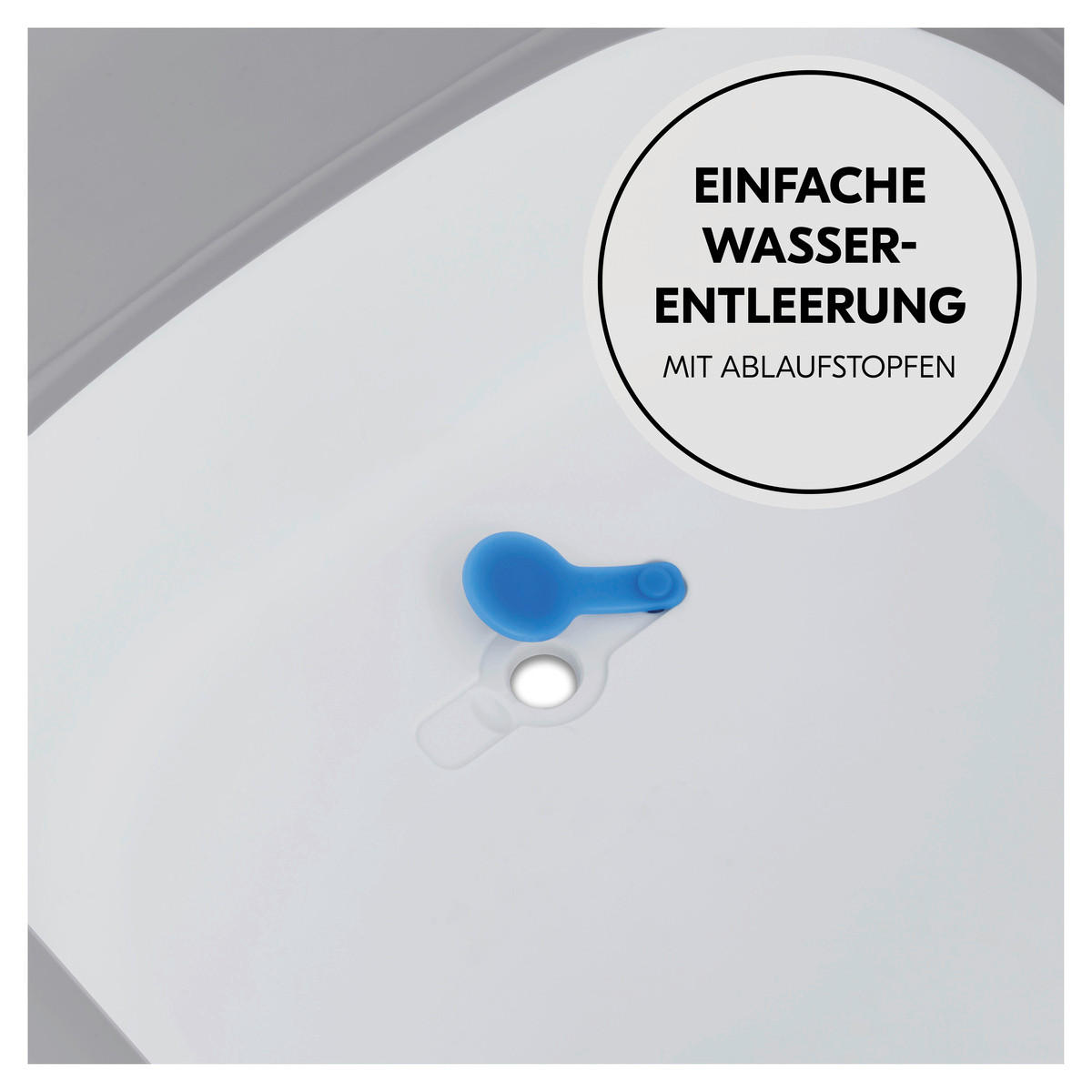 BABYBADEWANNE Wash N Fold  - Hellgrau/Weiß, Basics, Kunststoff (56/44/78cm) - Hauck
