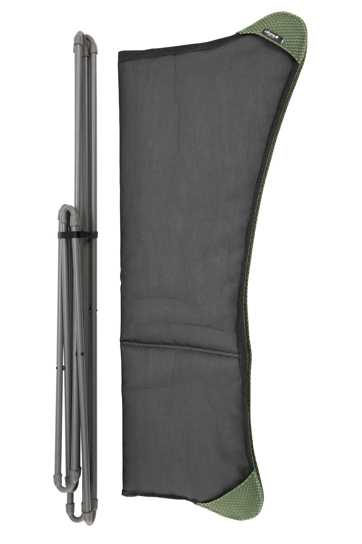 GARTEN-RELAXSESSEL Stahl  - Titanfarben/Olivgrün, Basics, Kunststoff/Metall (91/87/83cm) - Lafuma Mobilier