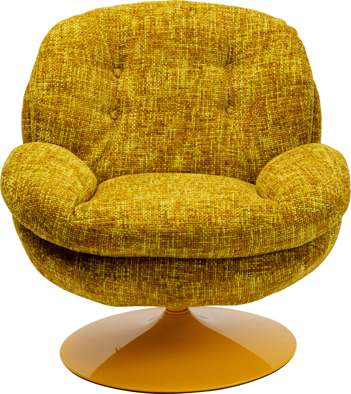 SESSEL in Struktur Gelb  - Gelb, Design, Textil/Metall (84/86/89cm) - Kare-Design