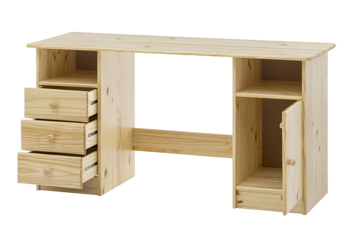 SKRIVBORD 144/54/73 cm  i naturfärgad  - naturfärgad, Natur, trä (144/54/73cm) - Livetastic