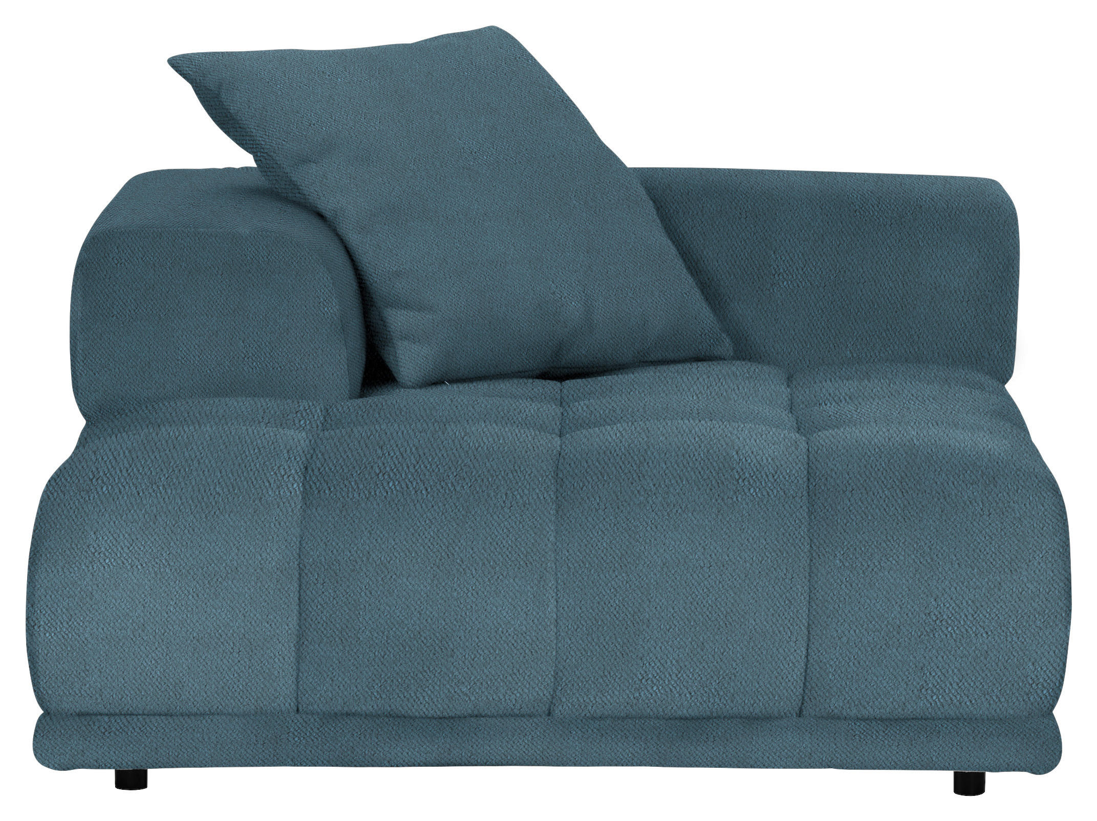 SOFAELEMENT in Flachgewebe Petrol  - Graublau/Petrol, KONVENTIONELL, Kunststoff/Textil (125/66/155cm) - Carryhome