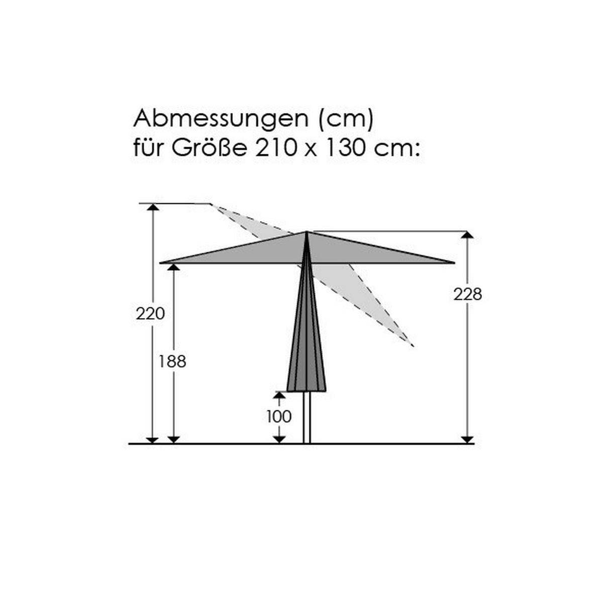 SONNENSCHIRM 210 cm Hellgrün  - Anthrazit/Hellgrün, Basics, Textil/Metall (210/228/130cm) - Schneider