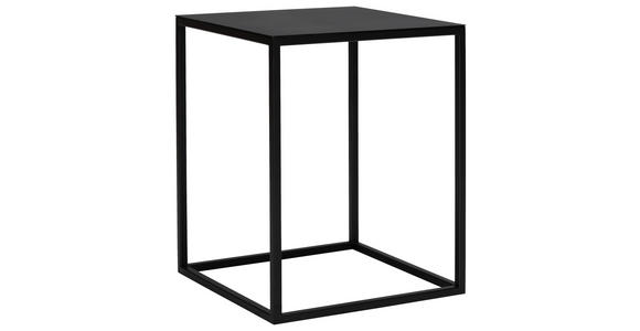 BEISTELLTISCH 40/40/50 cm Schwarz quadratisch  - Schwarz, Design, Metall (40/40/50cm) - Johann Jakob
