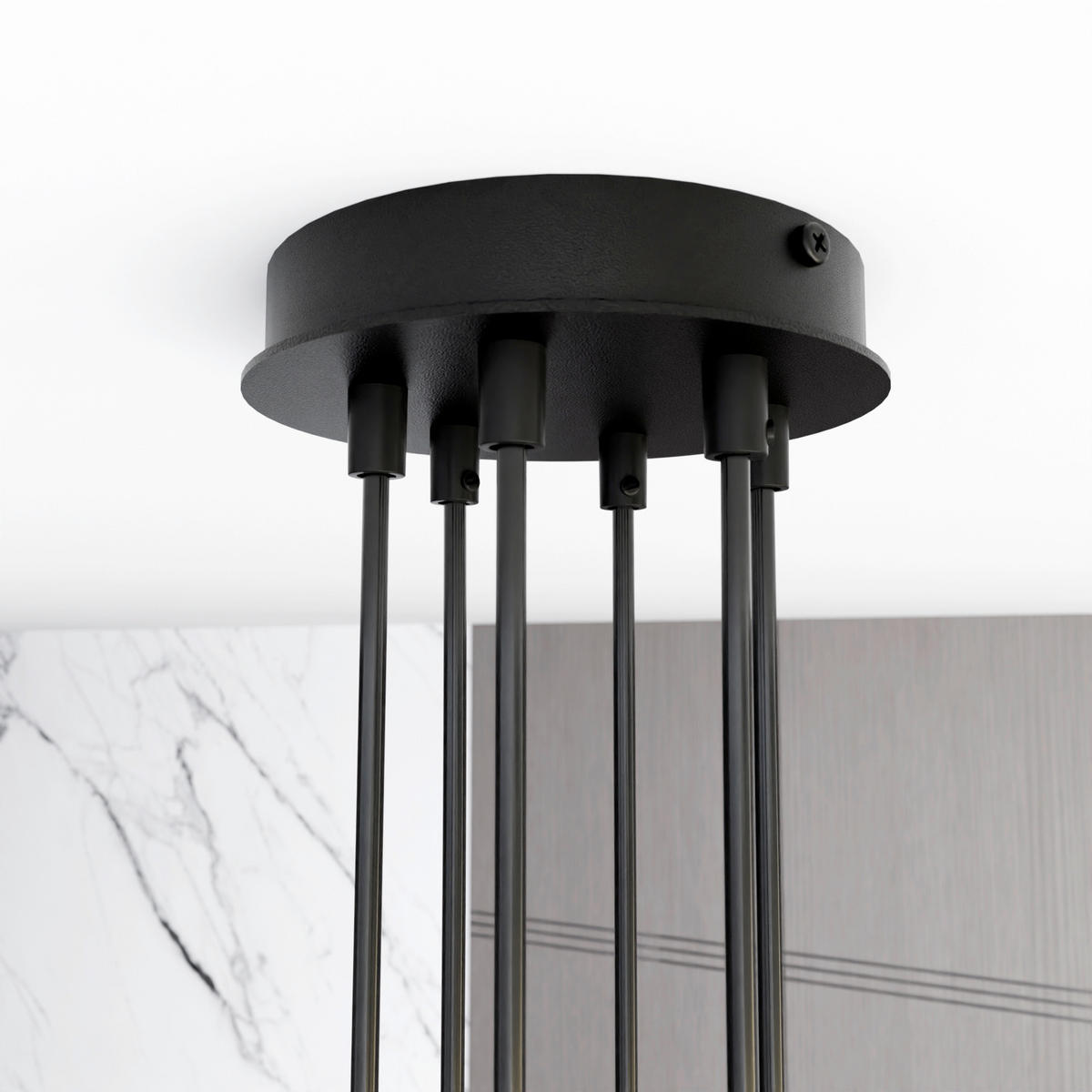 HÄNGELEUCHTE  70/70/100 cm    - Schwarz, Design, Metall (70/70/100cm)