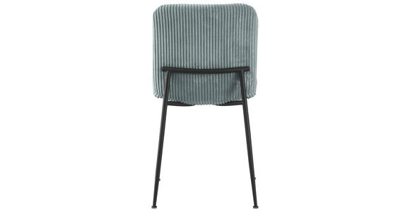 STUHL  Stoffauswahl Cord  - Jadegrün/Schwarz, Design, Textil/Metall (43/83/56cm) - Xora