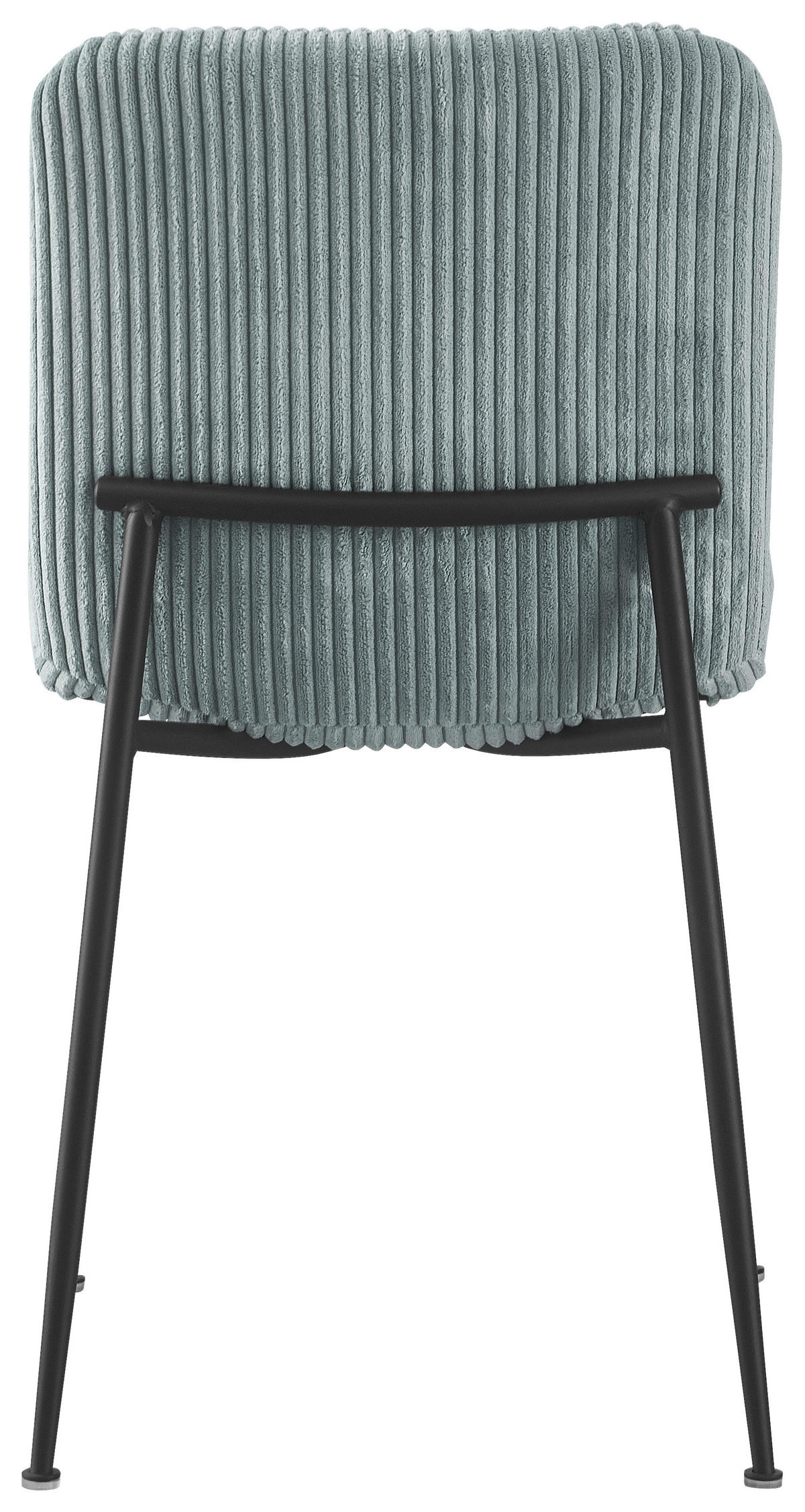 STUHL  Stoffauswahl Cord  - Jadegrün/Schwarz, Design, Textil/Metall (43/83/56cm) - Xora