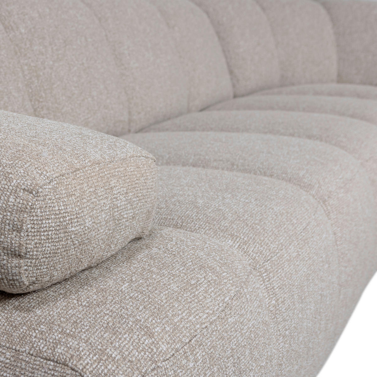 ECKSOFA Mojo Beige Bouclé Armteilverstellung  - Beige/Schwarz, MODERN, Kunststoff/Textil (230/310cm) - Livetastic