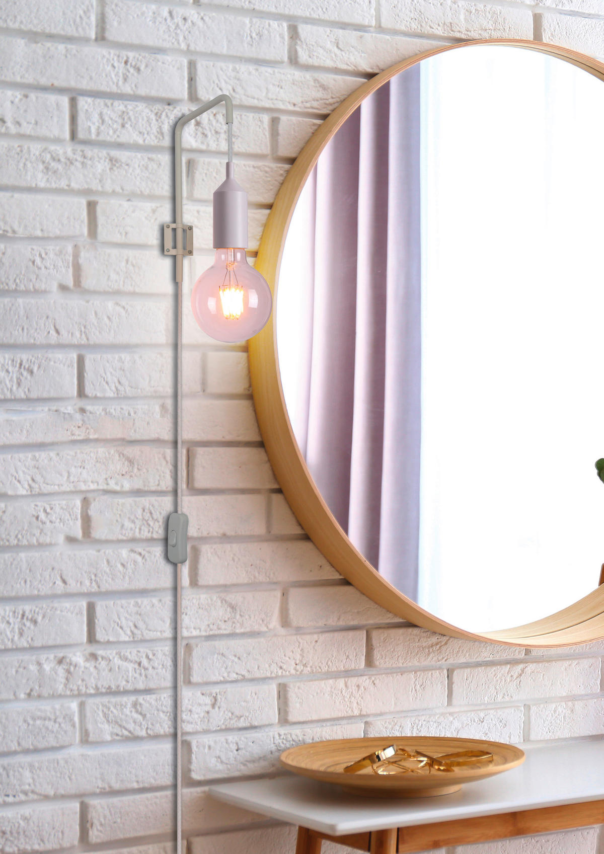 VÄGGLAMPA 4,5/16/25 cm   - vit, Basics, metall (4,5/16/25cm)