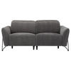3-SITZER-SOFA Flachgewebe Dunkelgrau  - Dunkelgrau/Schwarz, Lifestyle, Textil/Metall (198/83/107/111cm) - Livetastic