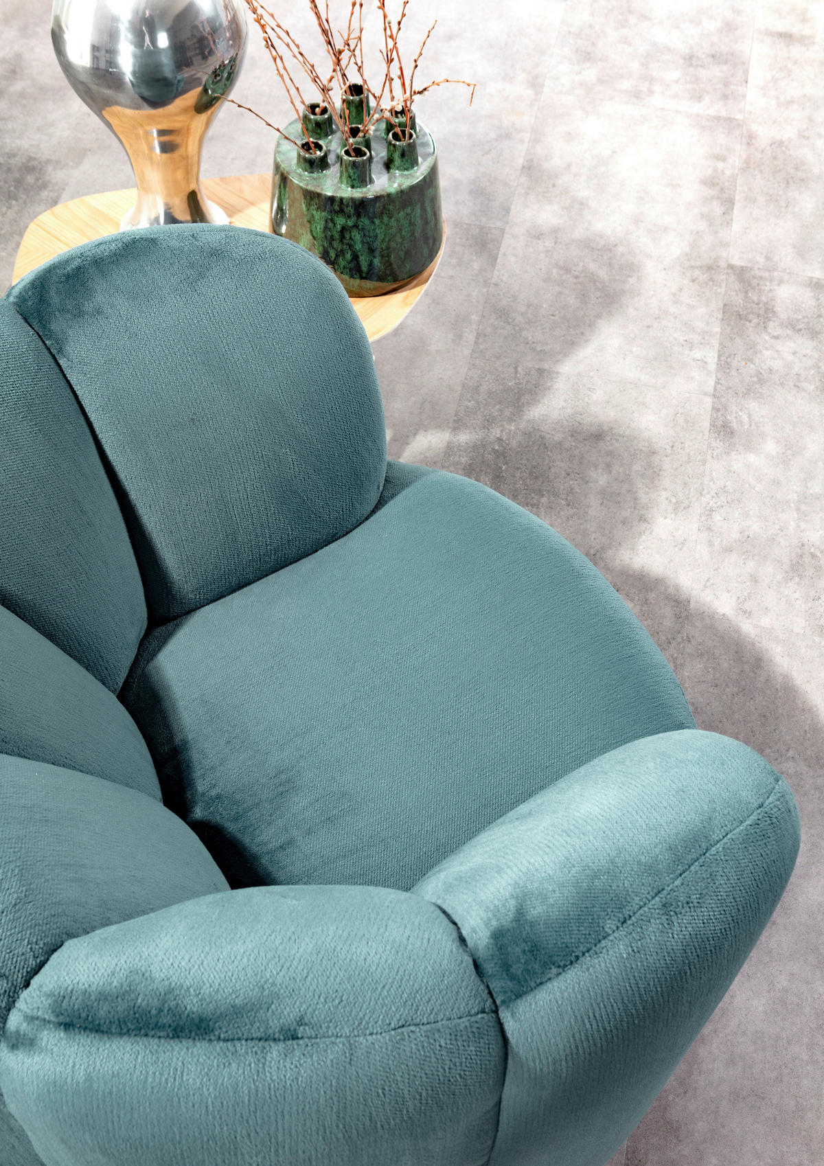 COCKTAILSESSEL - Petrol/Schwarz, LIFESTYLE, Textil/Metall (97/76/90cm) - Landscape