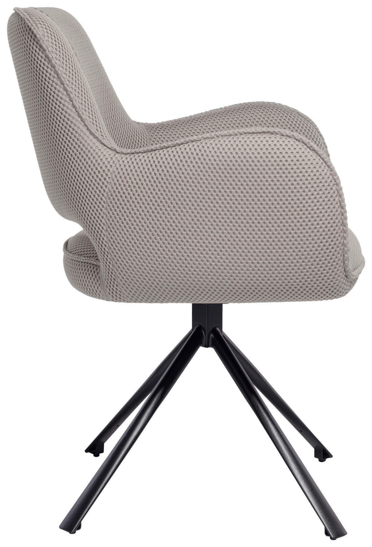 STOL MED ARMSTÖD järn nät  - svart/grå, Design, metall/textil (60/86/62cm) - Novel