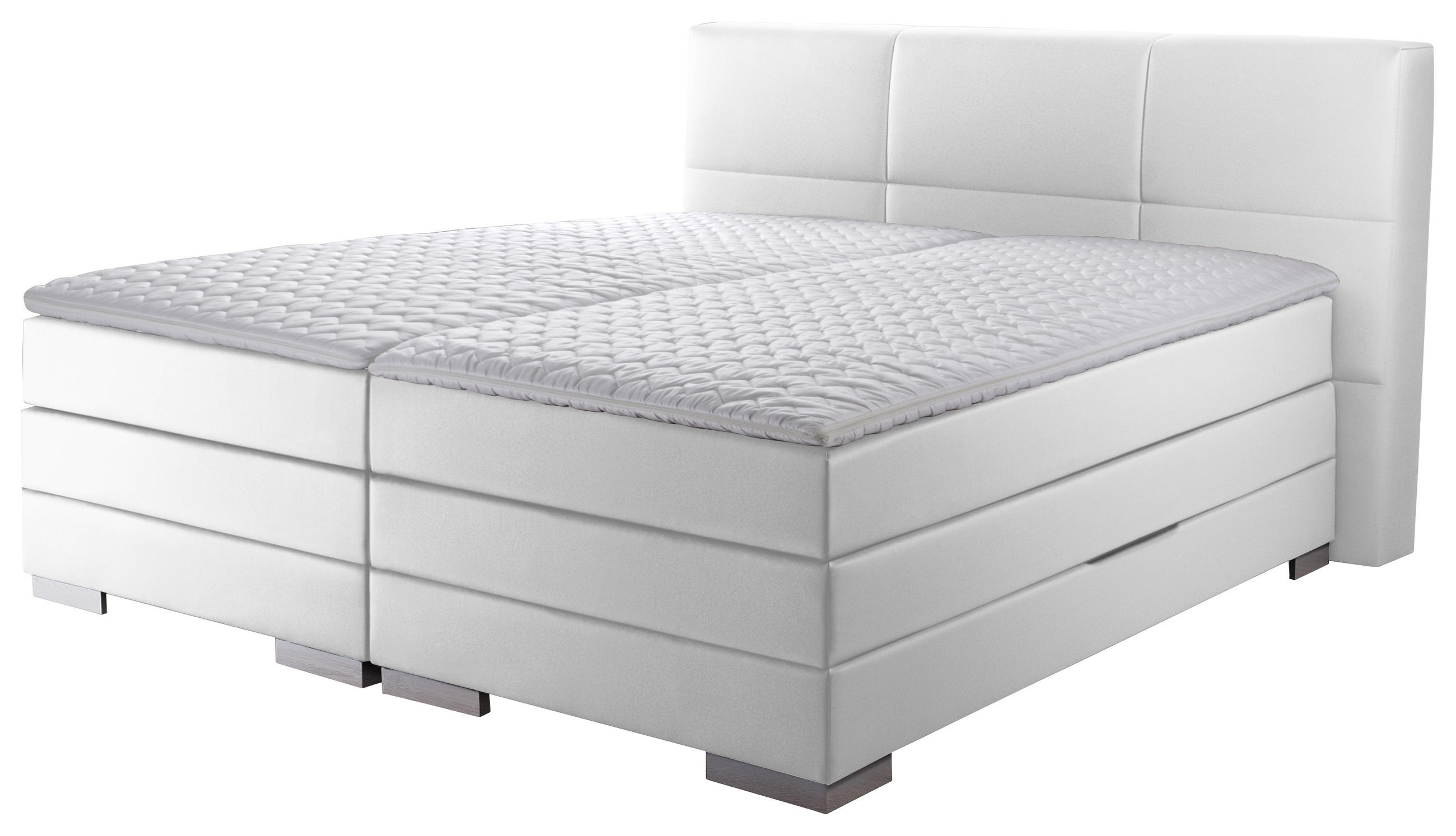 Boxspringbett 'prinz' H3 160/200 cm in Weiß