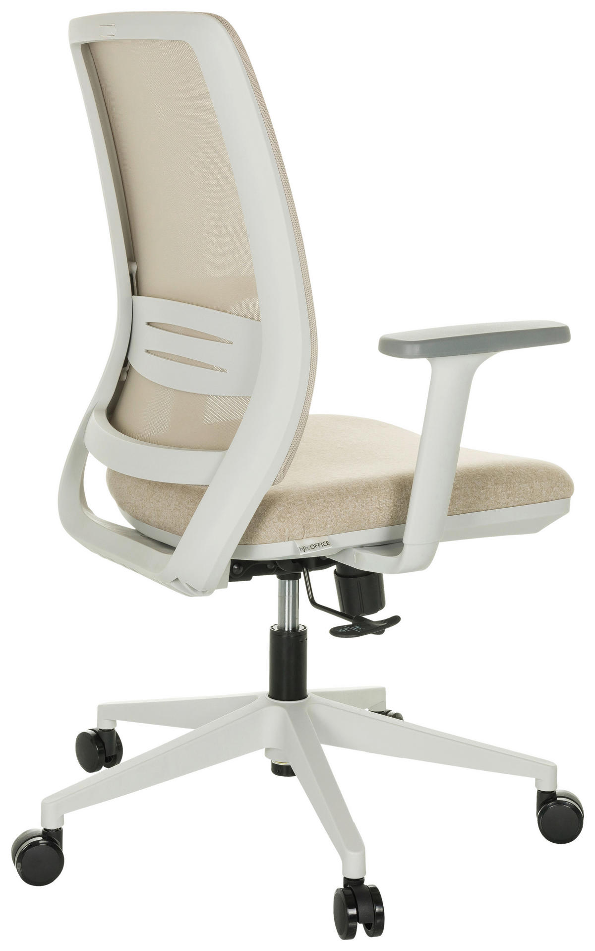 OTOČNÁ ŽIDLE, béžová - šedá/bílá, Basics, textil/plast (68/98,5-108,5/56cm) - MID.YOU