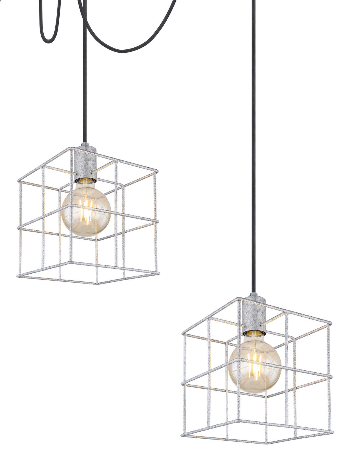 VISEČA SVETILKA  Merril      20/300 cm      E27 - barve cinka, Design, kovina (20/300cm) - Globo
