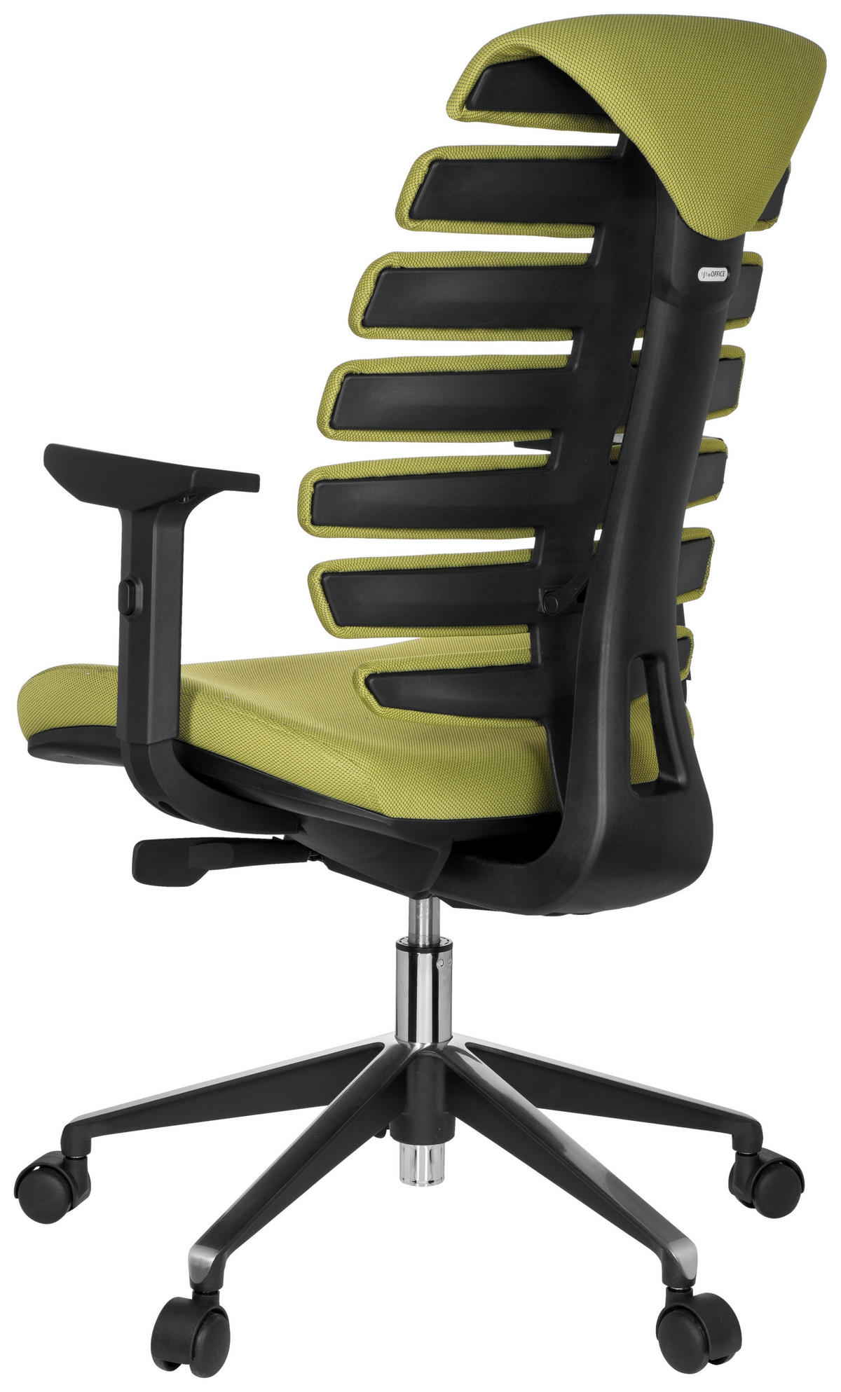 OTOČNÁ ŽIDLE, plochá tkanina, zelená, černá - černá/zelená, Moderní, kov/textil (65/115/50cm) - MID.YOU