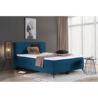 BOXBETT 180/200 cm  in Blau  - Blau/Schwarz, Design, Holz/Holzwerkstoff (180/200cm) - Xora