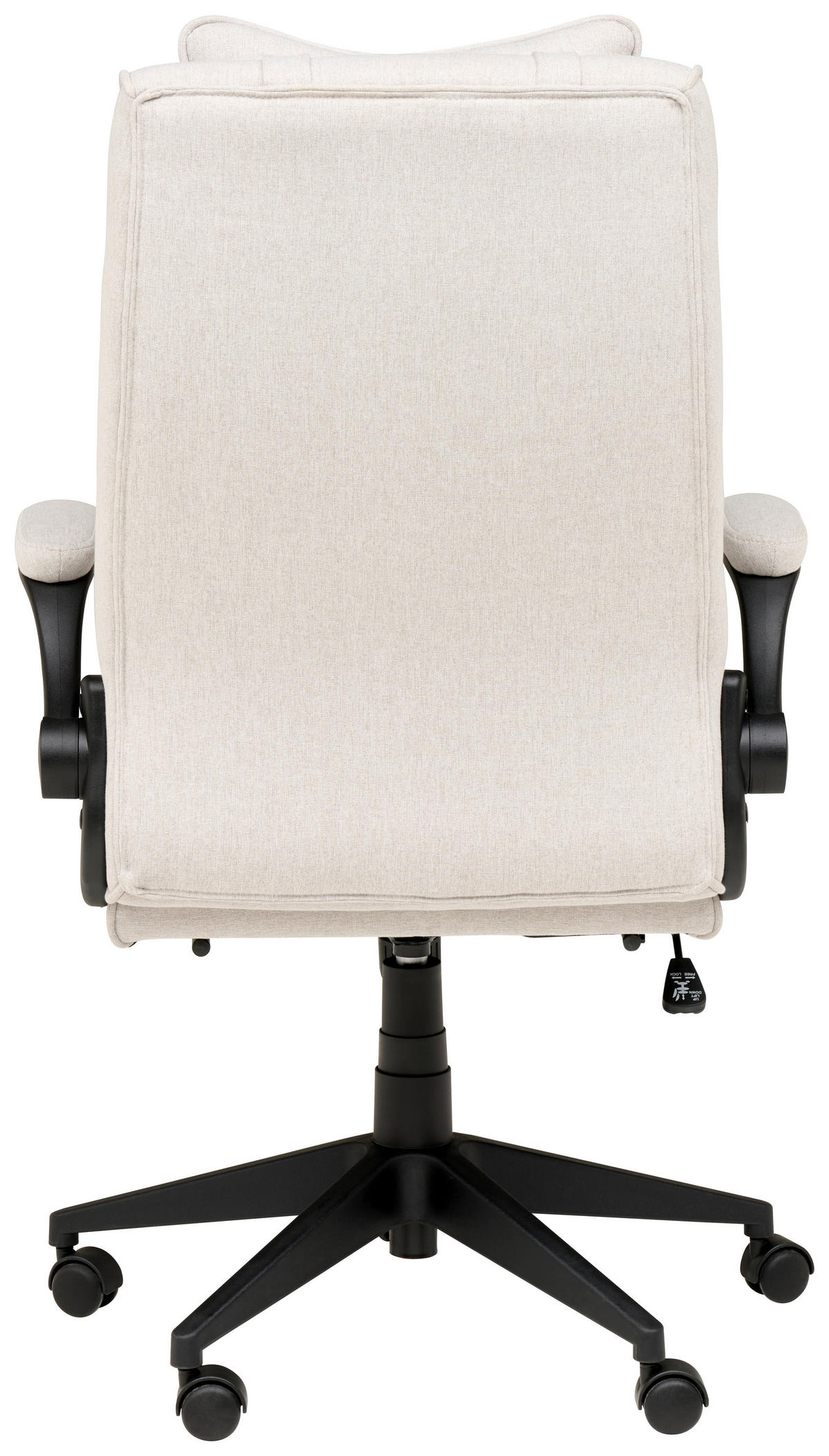 CHEFSESSEL  in Webstoff Creme  - Creme/Schwarz, MODERN, Kunststoff/Textil (62/112-122/65cm) - MID.YOU