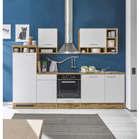 KÜCHENLEERBLOCK 280 cm   in Weiß, Eichefarben  - Eichefarben/Weiß, KONVENTIONELL, Holzwerkstoff (280cm) - Carryhome