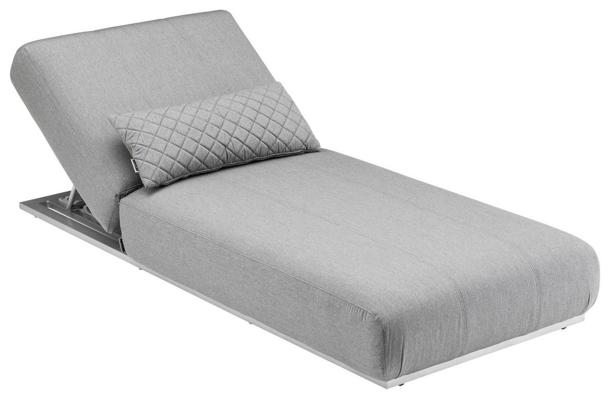 SONNENLIEGE 90/33/213 cm  - Silberfarben/Grau, Basics, Textil/Metall (90/33/213cm) - Kettler