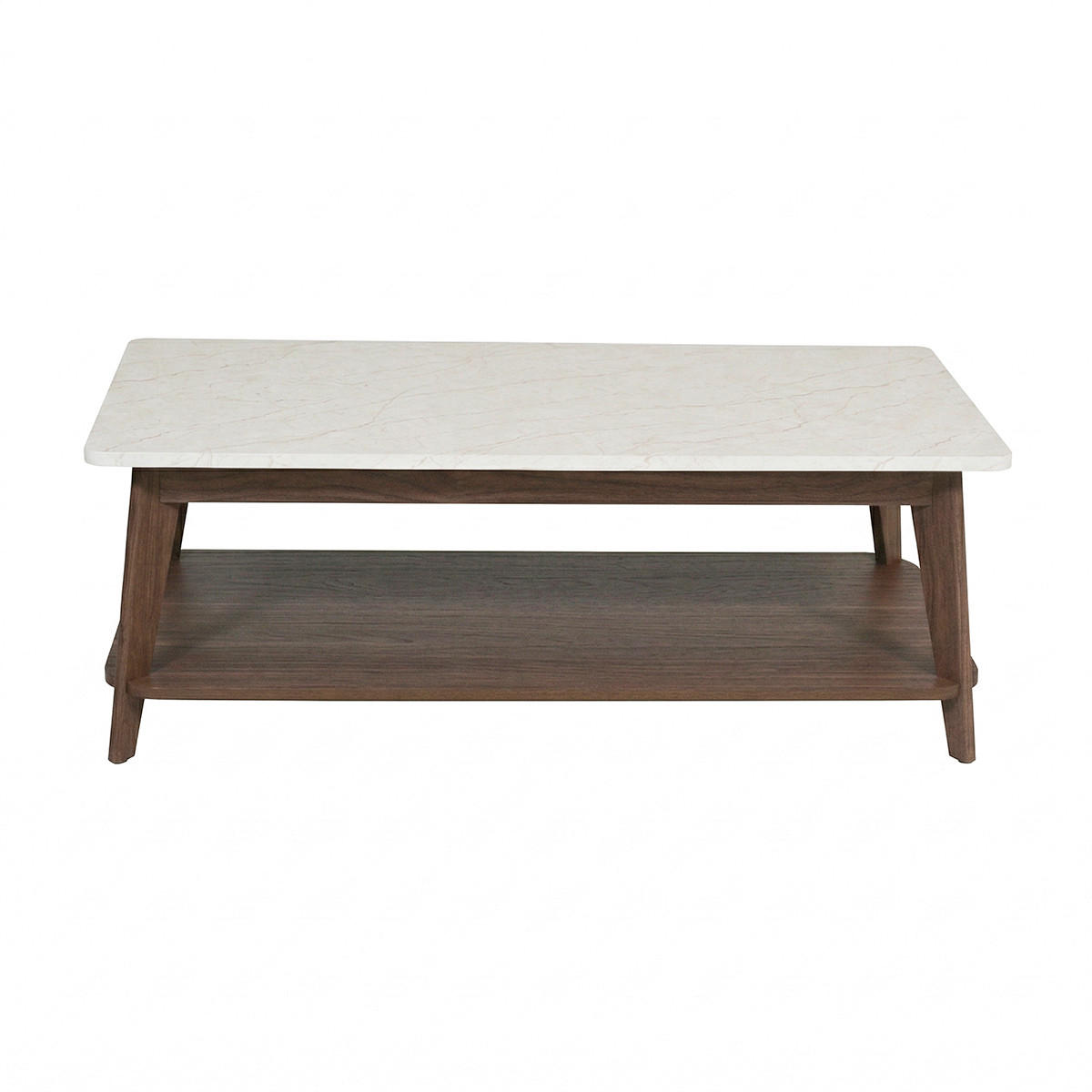 COUCHTISCH Holzwerkstoff 110/55/39,7 cm   - Weiss/Walnussfarben, Modern, Holzwerkstoff (110/55/39,7cm) - MID.YOU