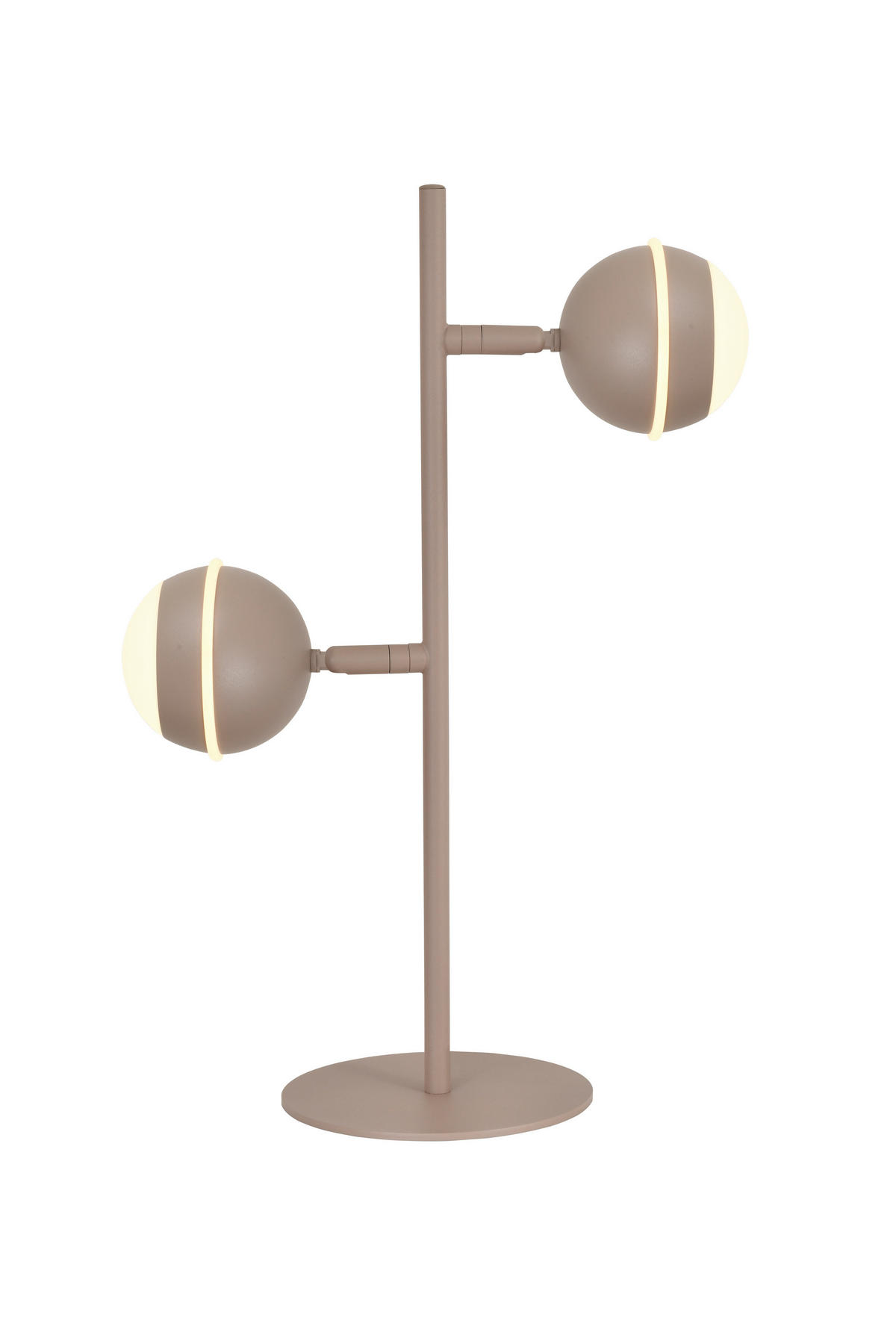 LED-TISCHLEUCHTE Biarritz 24/42/15 cm  - Sandfarben/Schwarzchrom, Design, Kunststoff/Metall (24/42/15cm)