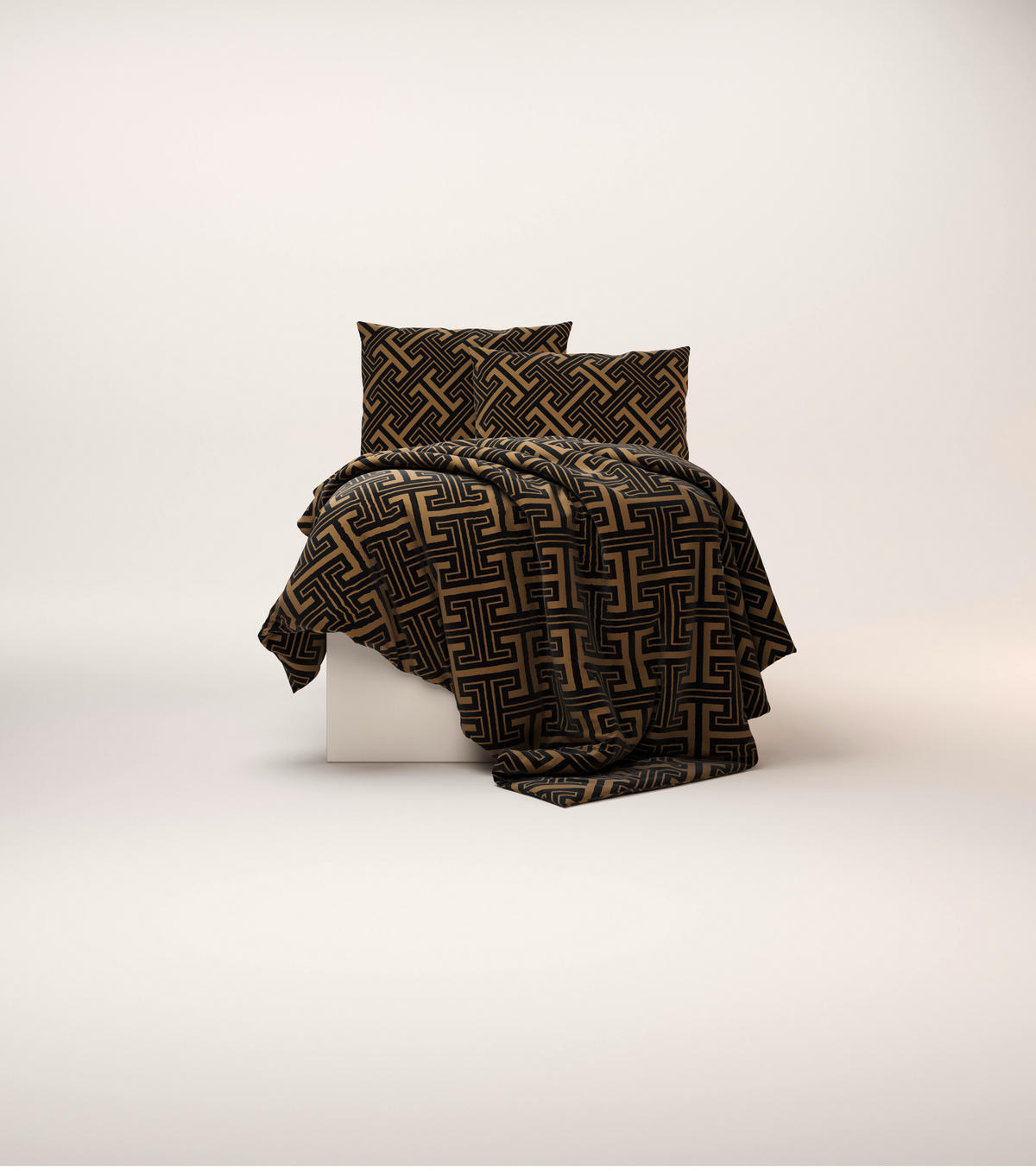 BETTWÄSCHESET 2-teilig Satin 160/210 cm  - Braun, Design, Textil (160/210cm) - Ambia Home
