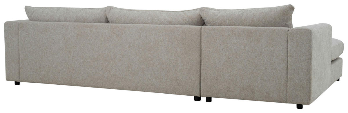 SOFFA i flatväv beige  - beige/svart, Klassisk, metall/trä (300/185cm) - Pure Home Comfort