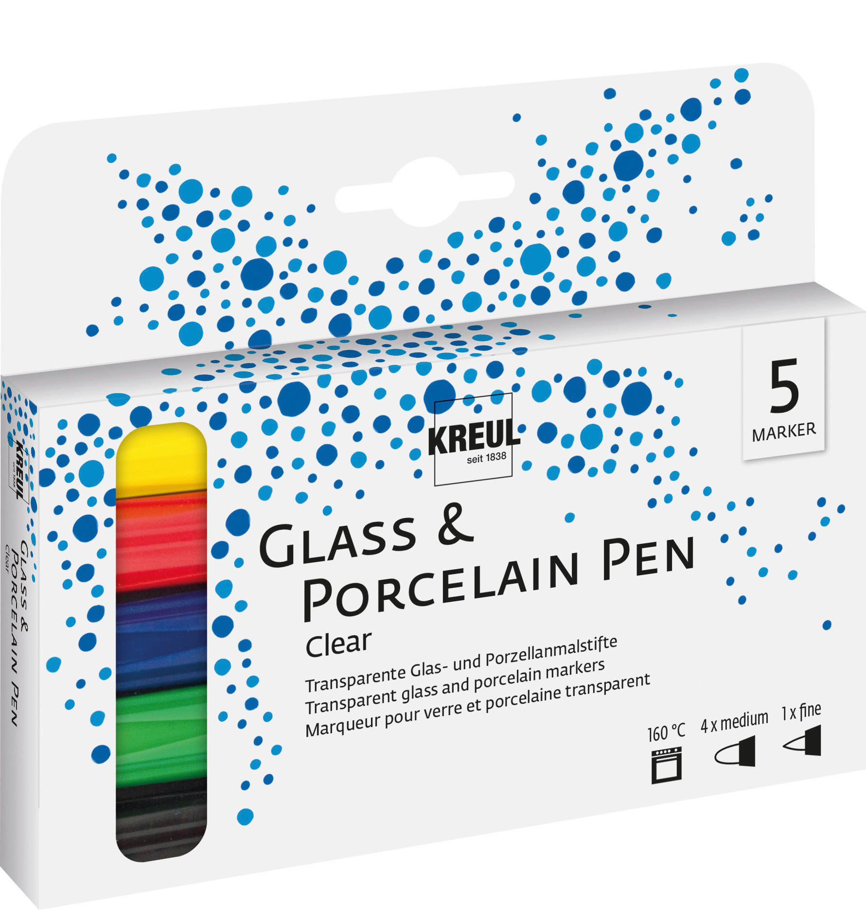 ACRYLSTIFTE - Blau/Gelb, Basics (14,5/12/1,5cm)