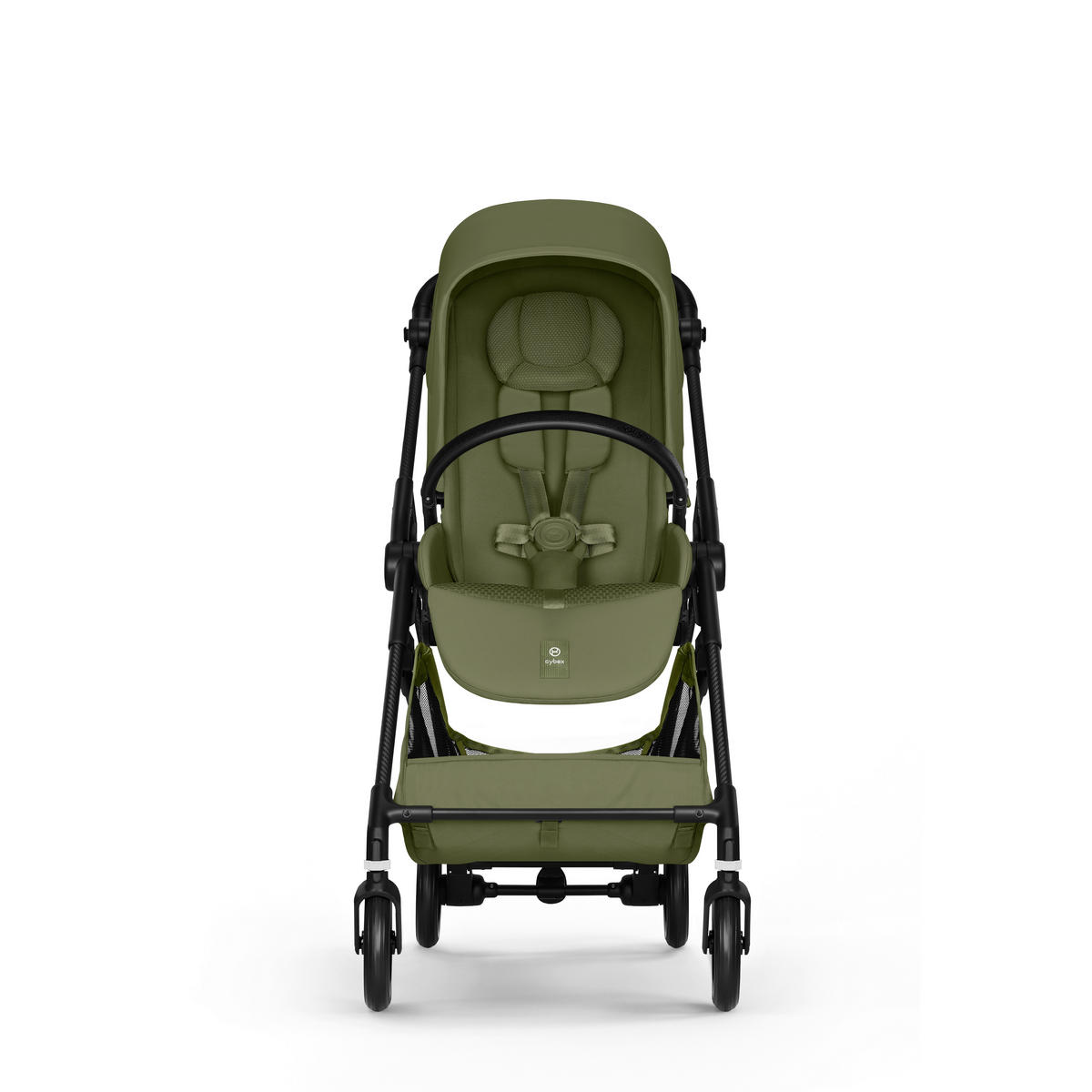 KINDERWAGEN  Melio Carbon  Moss Green  - Khaki/Schwarz, Basics, Textil/Metall (82-91/49/96,5 - 107cm) - cybex GOLD
