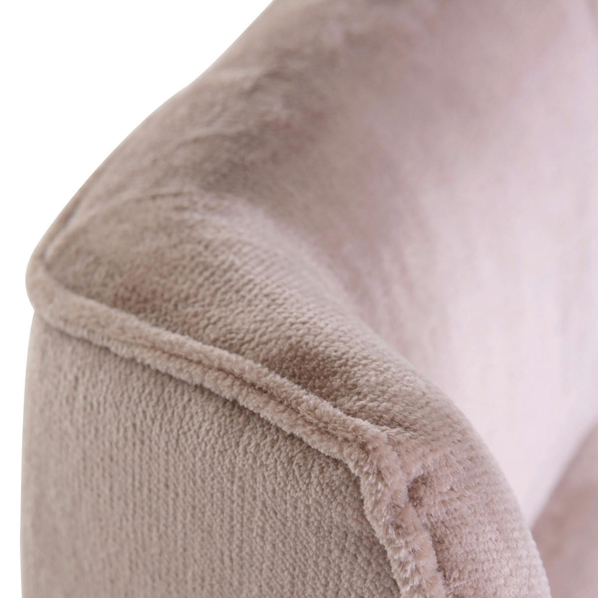 ÖRONLAPPSFÅTÖLJ i plysch beige  - beige/ljusblå, Klassisk, metall/textil (83/110/92cm) - MID.YOU