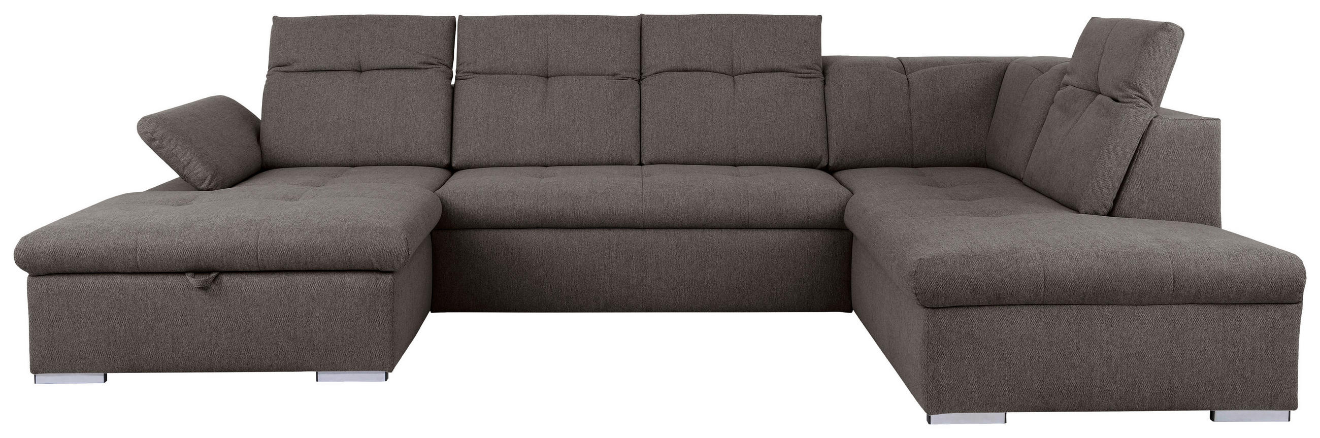WOHNLANDSCHAFT Grau  - Grau, Design, Textil/Metall (173/328/215cm) - MID.YOU