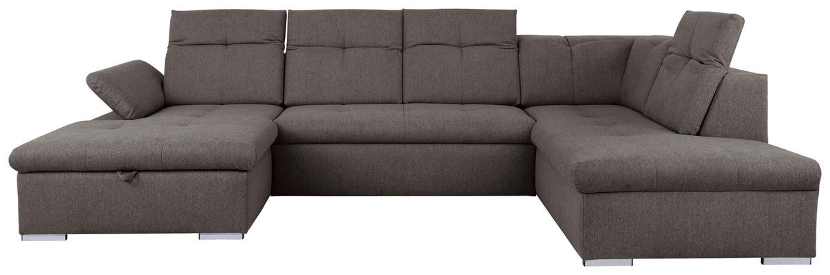 WOHNLANDSCHAFT Grau  - Grau, Design, Textil/Metall (173/328/215cm) - MID.YOU