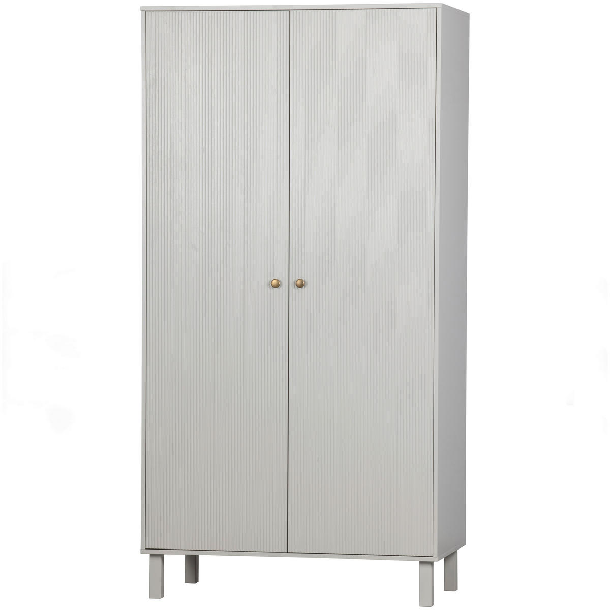 GARDEROBENSCHRANK Madu  in 100/195/53 cm  - Goldfarben/Hellgrau, Design, Holz/Metall (100/195/53cm) - Livetastic