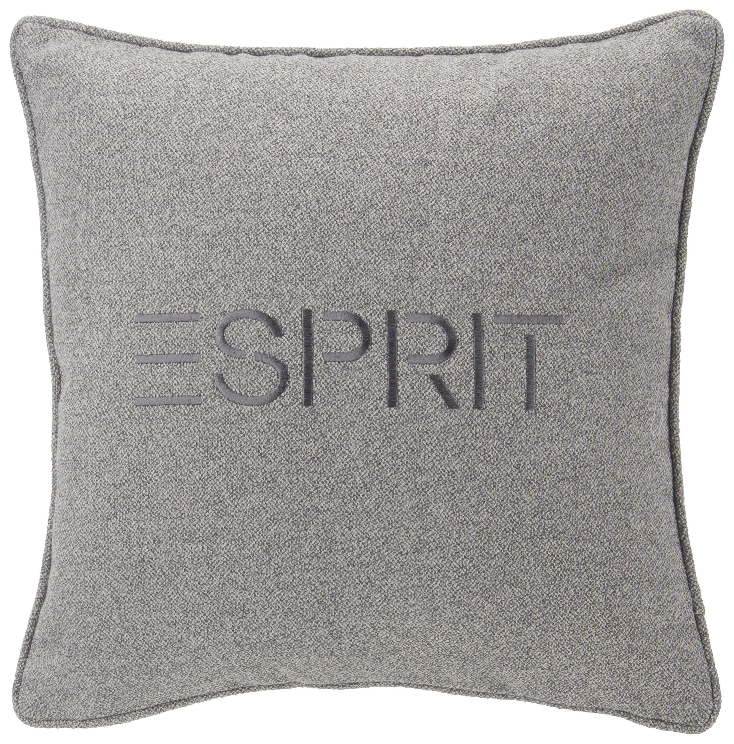KISSENHÜLLE E-Signature  - Grau, Basics, Textil (45/45cm) - Esprit