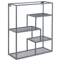WANDREGAL 50/60/18 cm  - Dunkelgrau, Basics, Metall (50/60/18cm) - home24
