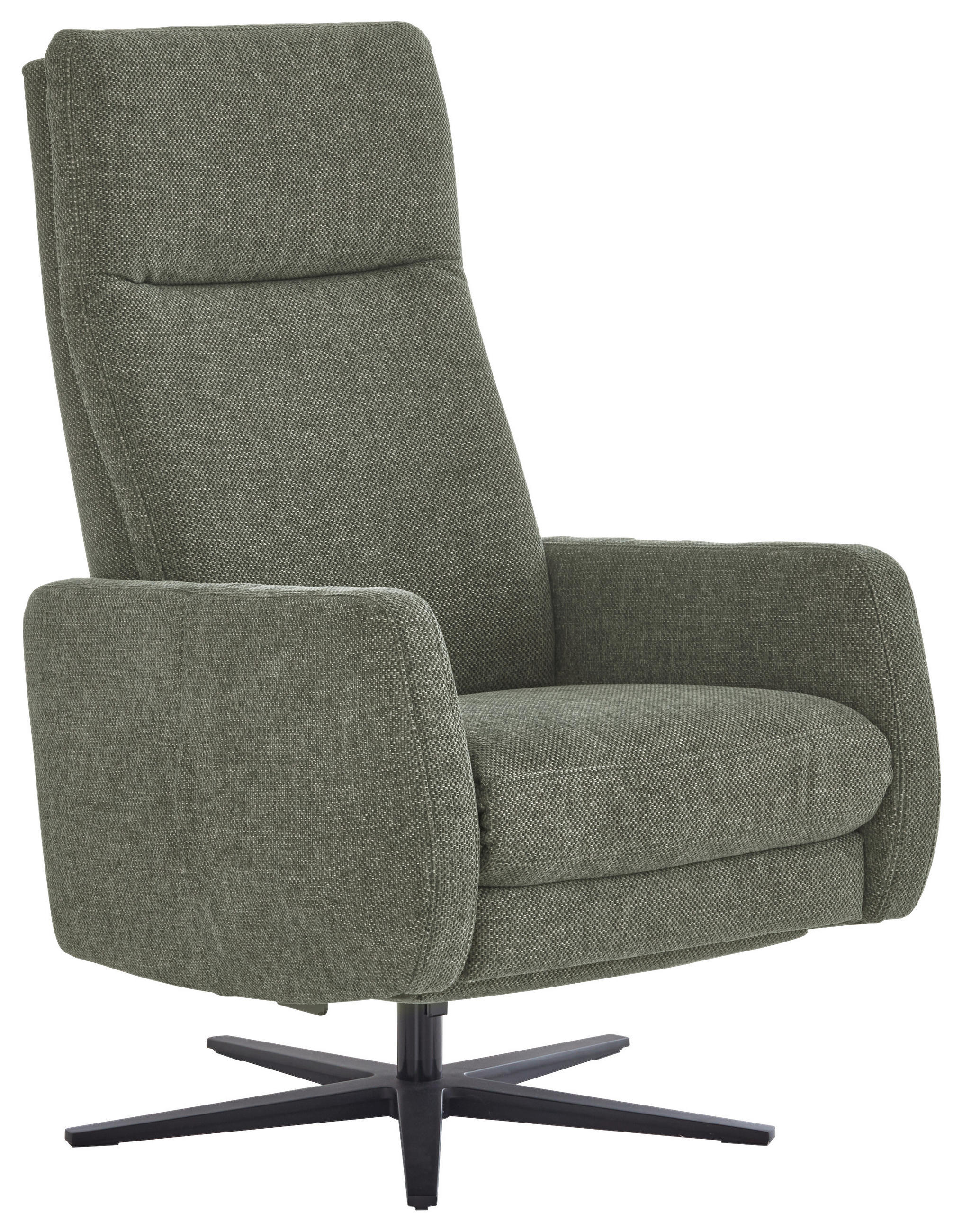 RELAXSESSEL Textil Olivgrün  - Schwarz/Olivgrün, Konventionell, Textil/Metall (73/91-169/117cm) - Pure Home Comfort