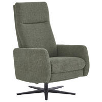 RELAXSESSEL Textil Olivgrün  - Schwarz/Olivgrün, Konventionell, Textil/Metall (73/91-169/117cm) - Pure Home Comfort