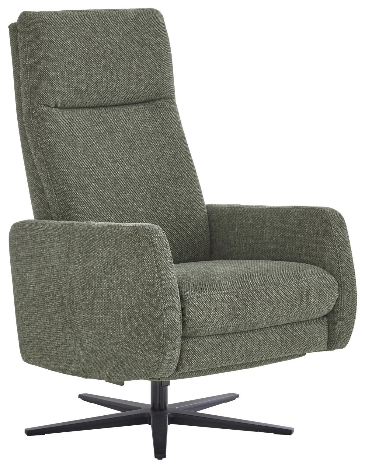 RELAXSESSEL Textil Olivgrün  - Schwarz/Olivgrün, Konventionell, Textil/Metall (73/91-169/117cm) - Pure Home Comfort