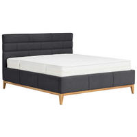 KÁRPITOZOTT ÁGY 140/200 cm  fekete  - fekete, Basics, műanyag/textil (140/200cm) - Carryhome