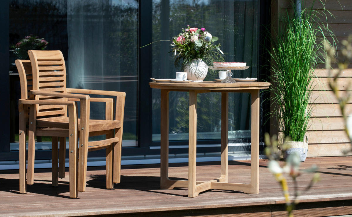 GARTENSESSEL Teakholz  - Basics, Holz (63/92/52cm) - Gardenson