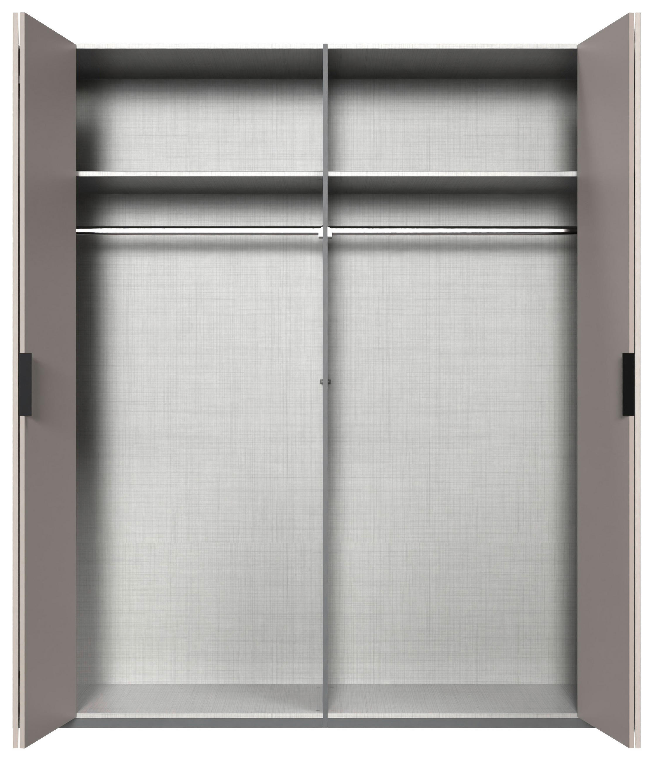 FALTTÜRENSCHRANK  in Graphitfarben, Sahara  - Schwarz/Graphitfarben, Design, Holzwerkstoff (200/216/58cm) - Boxxx