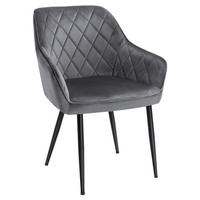 ŽIDLE, šedá - šedá/černá, Basics, kov/kompozitní dřevo (62.5/85/60cm)