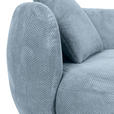 BIGSOFA Flachgewebe Hellblau  - Schwarz/Hellblau, KONVENTIONELL, Kunststoff/Textil (228/73/103cm) - Ambia Home