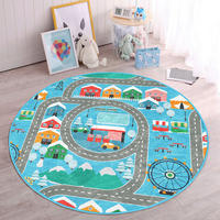 KINDERTEPPICH 120/120 cm Multicolor rund  - Multicolor, Basics, Textil (120/120cm)