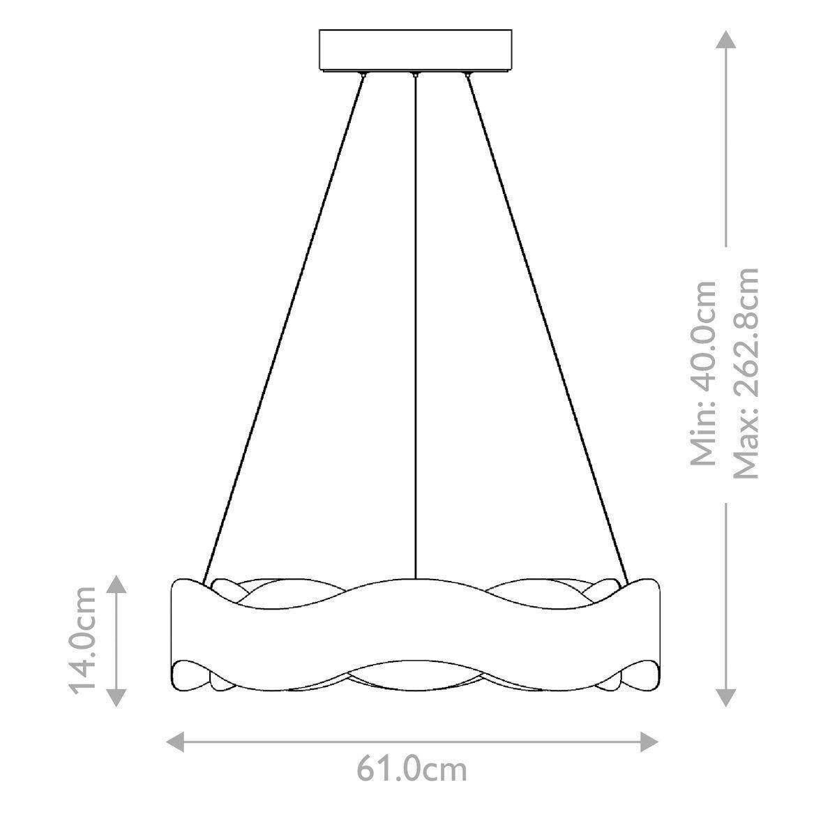 KRONLEUCHTER 61/40 cm    - Multicolor, Design, Metall (61/40cm) - Elstead Lighting